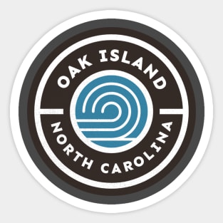 Oak Island, NC Waves Summer Vacationing Sticker